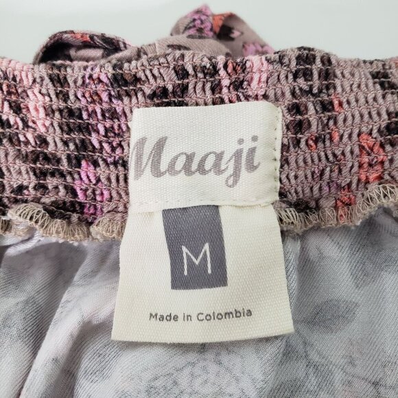 Maaji Maxi Dress Womens Size Medium Ditsy Fortunata Long Floral Pink Rayon - Picture 6 of 14
